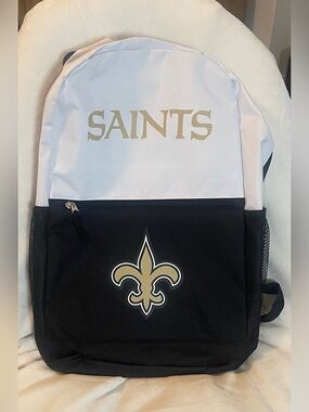 NWT- New Orleans Saints Two-Tone Backpack with Fleur-de-Lis
